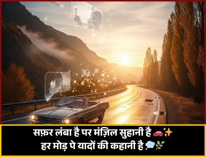2 Line Safar Shayari on Travel