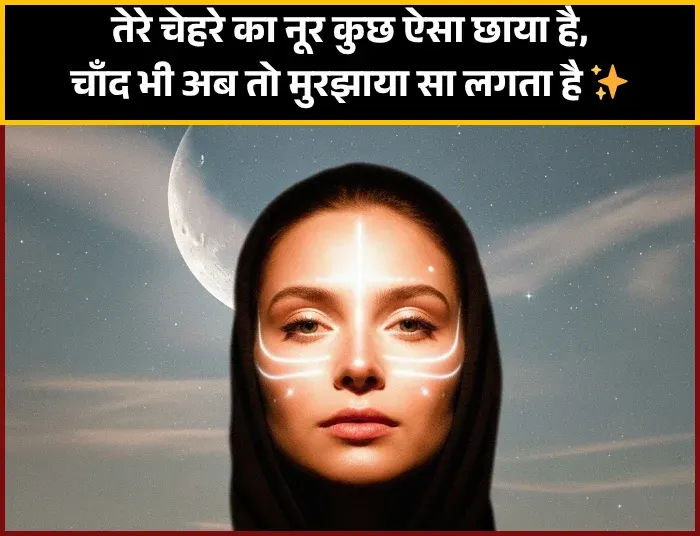 Moon Shayari in Hindi for Girl